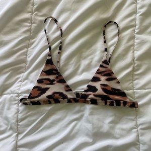 Shein cheetah baiting suit top size xs